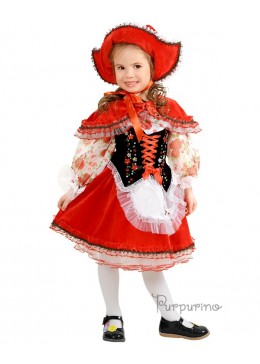 Purpurino костюм Красная Шапочка в розах для девочки 675